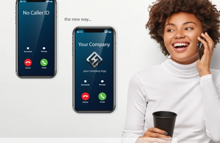 two phones showing branded calling and not